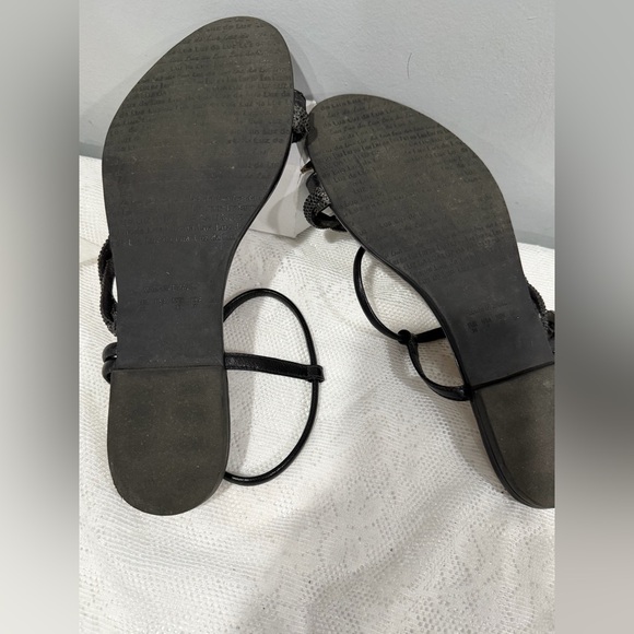 Black Women's Strappy Sandals - Picture 3 of 7